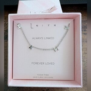 LEITH Necklace MAMA Silver Plated 16 IN New in Box
